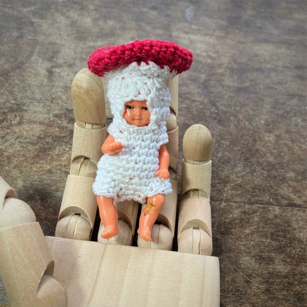 着ぐるみドール 赤いサクランボの雀 ドクベニタケ E.S