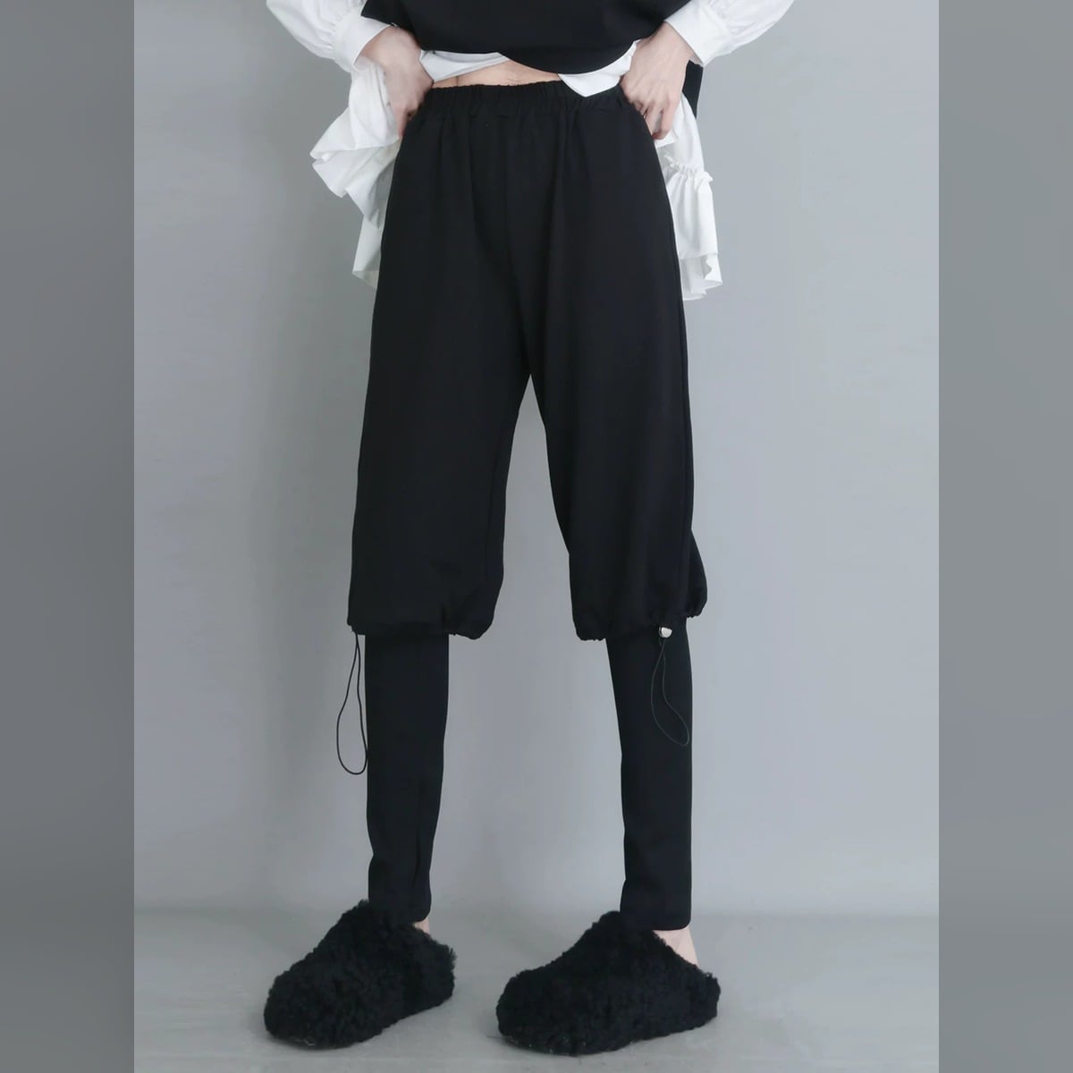 レッグパーツ着脱 2WAY ドローコード バルーンパンツ 1color PT0477