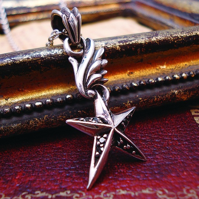SILVER925 Pendant TOP -シルバー925 ブラックジルコニア ペンダント 