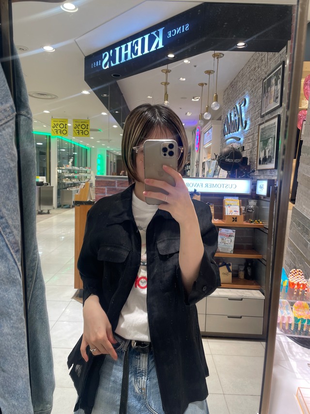 vintage Black zip shirt  jacket