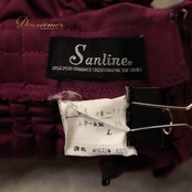 社交ダンス 衣装 Sanline サンリーヌ スカート レッスンウェア パープル系 紫 無地 シンプル フレア ギャザー リボン 華やか かわいい おしゃれ 上品 大人っぽい ダンス 練習 レッスン ダンス衣装 練習着 社交ダンス衣装
