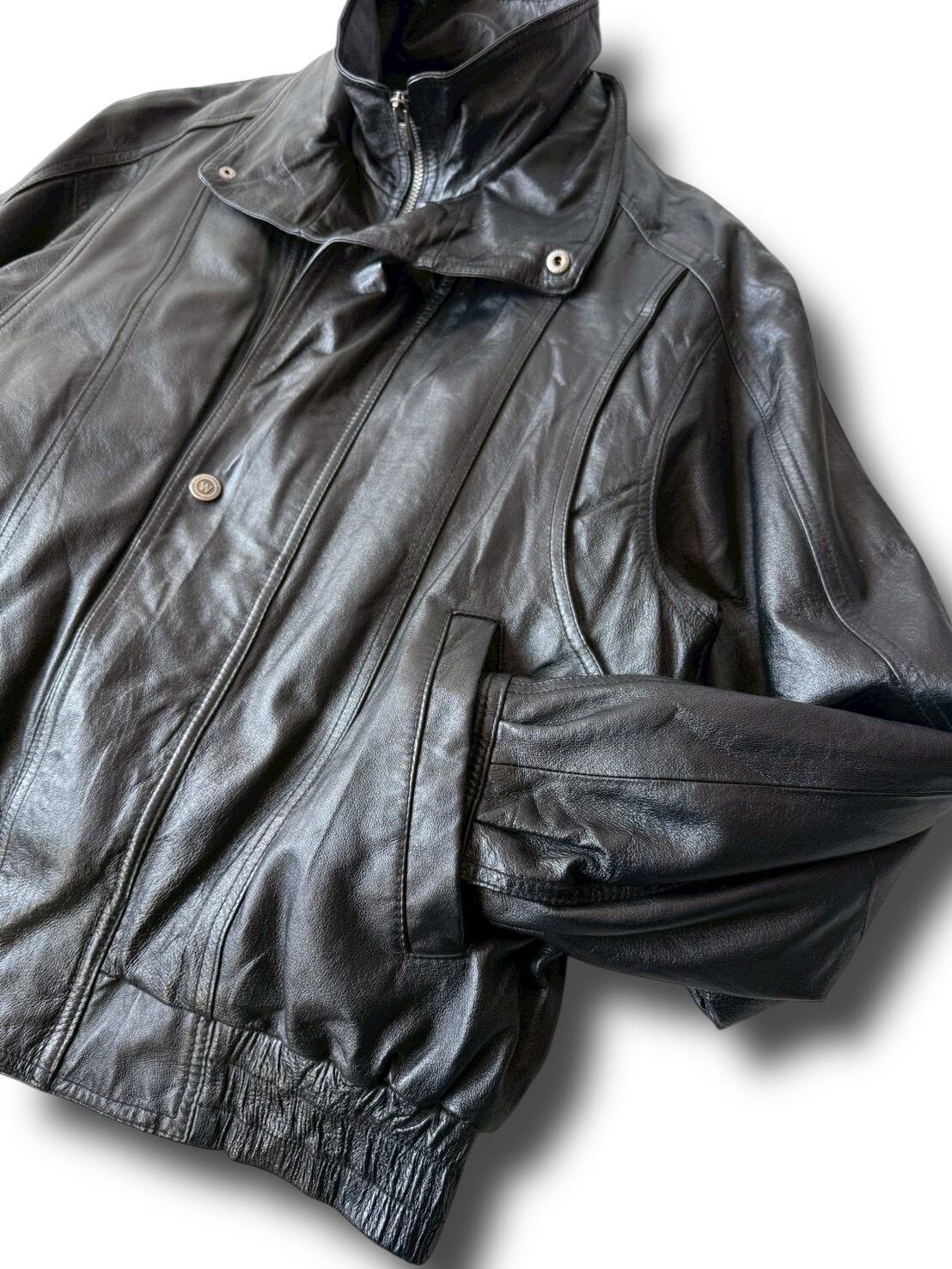 WILSONS LEATHER】 Docking layered design leather jacket