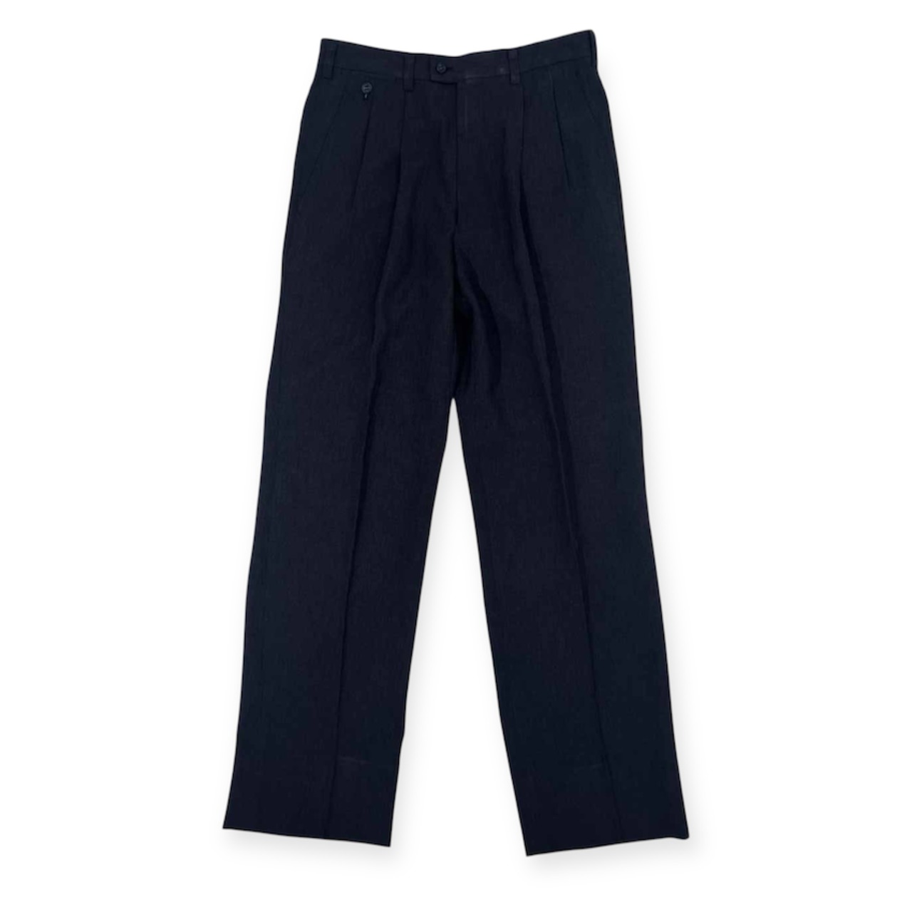 80s Christian Dior MONSIEUR クリスチャンディオール ツータック スラックス パンツ 73/ネイビー メンズ ビンテージ