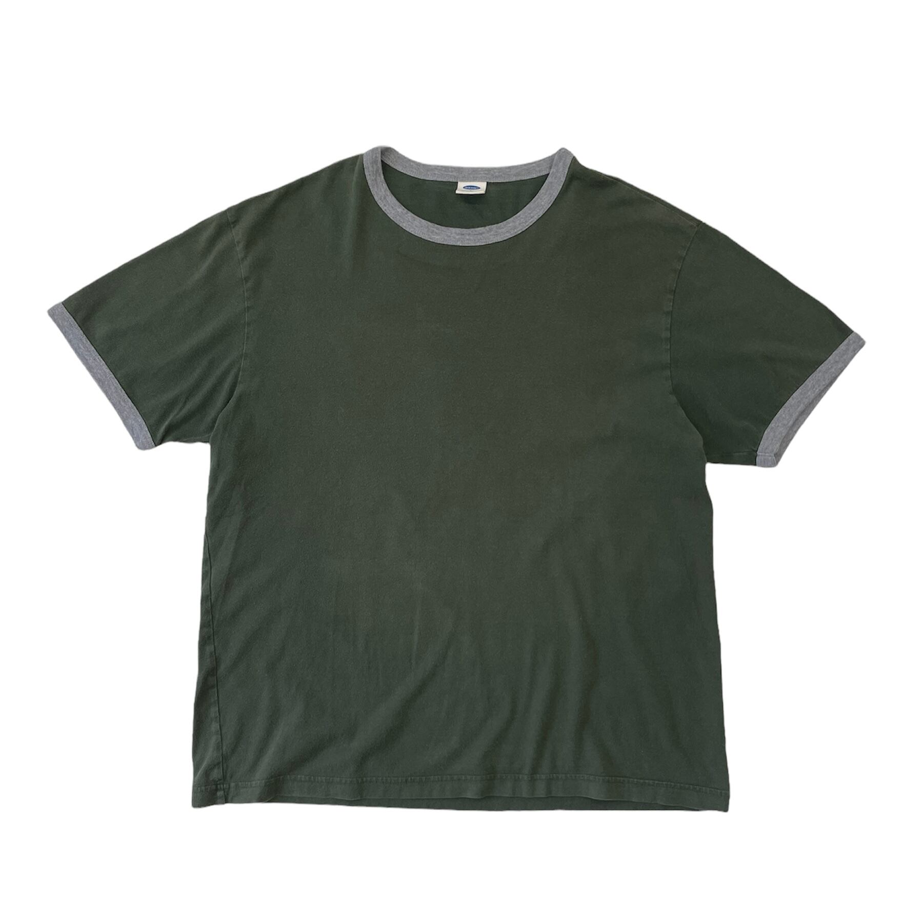 1039. 2000's OLD NAVY ringer tee グリーン×グレー Tシャツ 半袖 ...