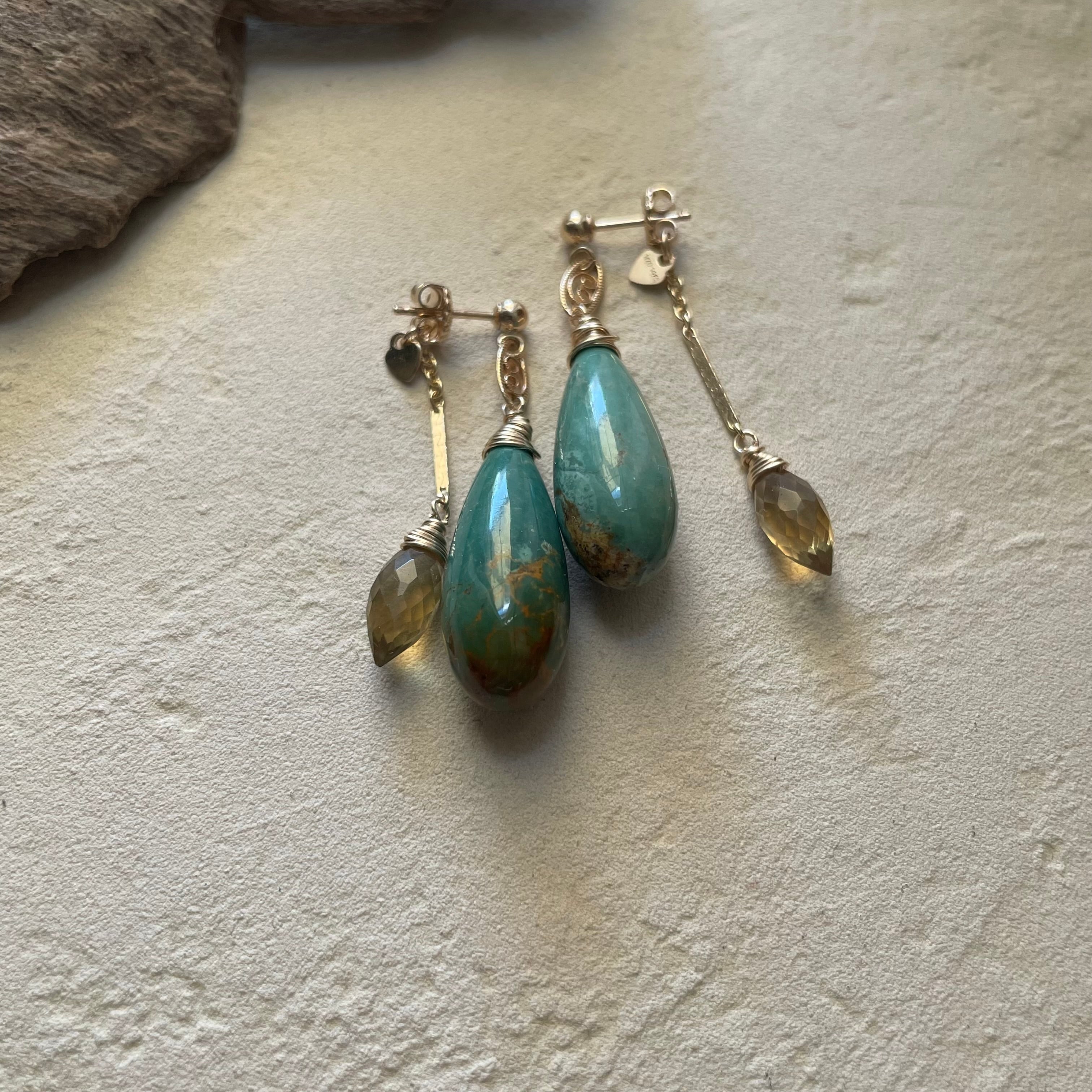 Turquoise×Quartz/14K Goldfilled