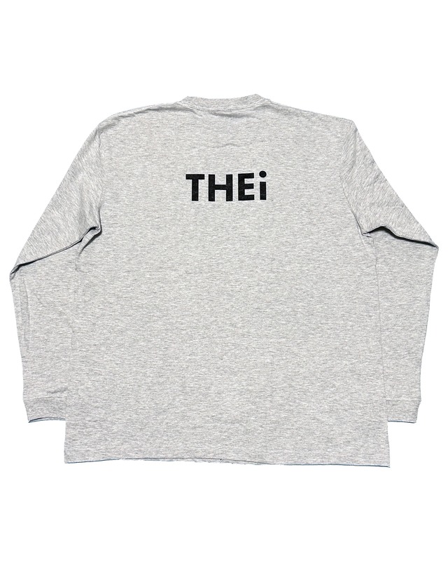 BASIC BACK PRINT LONG T-SHIRT - GRAY