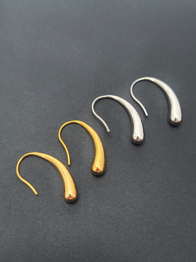 サージカルステンレス simple hook pierce【 2color 】