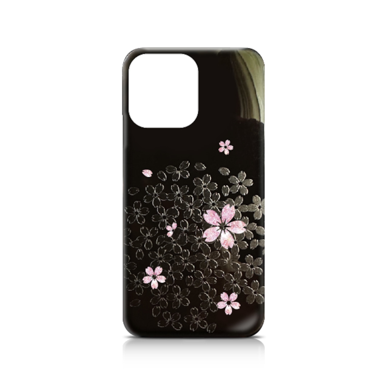 夜桜 - 和風 立体型 iPhoneケース / T007000K【Three-dimensional】