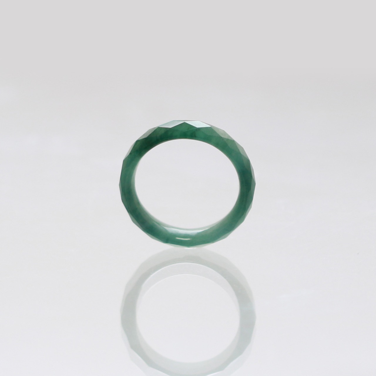 【12号】  Guatemala Cut 翡翠くり抜き甲丸リング A貨翡翠 jd_rg2412