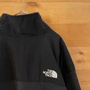 【THE NORTH FACE】デナリジャケット フリースジャケット ワンポイントロゴ 刺繍ロゴ ハーフドーム ジップアップ フルジップ 黒 L ノースフェイス US古着