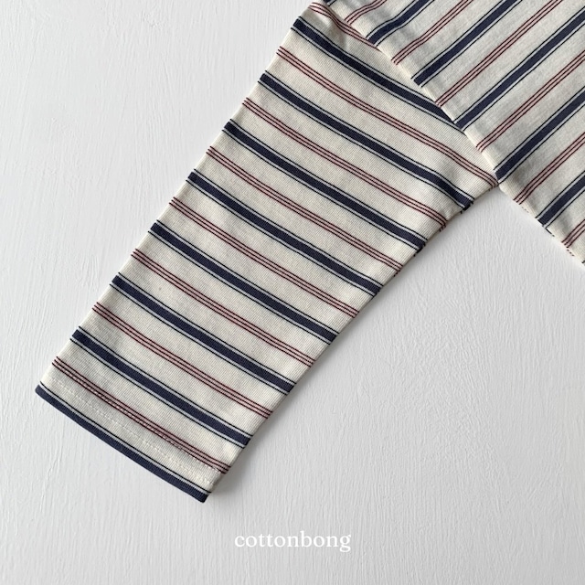 《予約》送料無料【cottonbong】Mix Border T-shirt