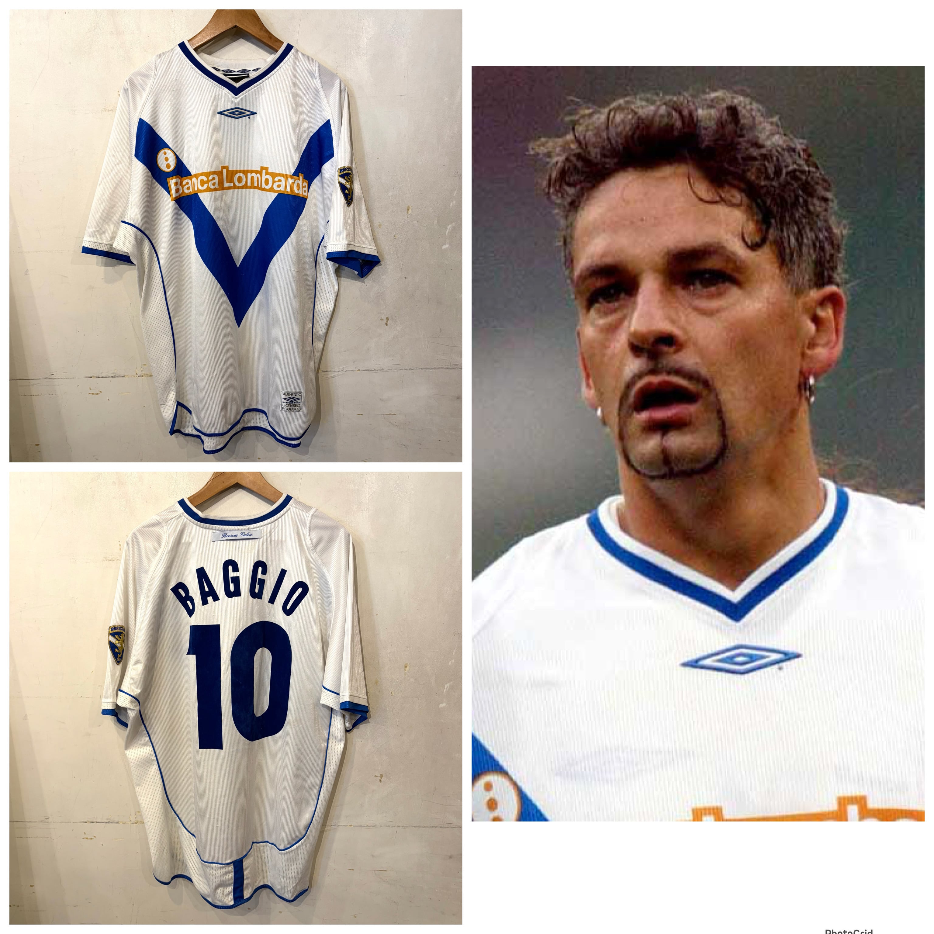 01/02 ブレシア（Ｈ） S/S #10 ロベルト・バッジョ XL UMBRO ブレシア ロベルト・バッジョ 10‼️ | zuccaro