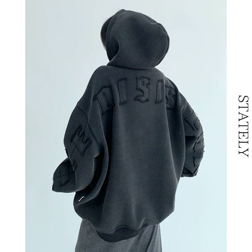Heavy Embroidery オーバーサイズパーカー/2color_T239 画像