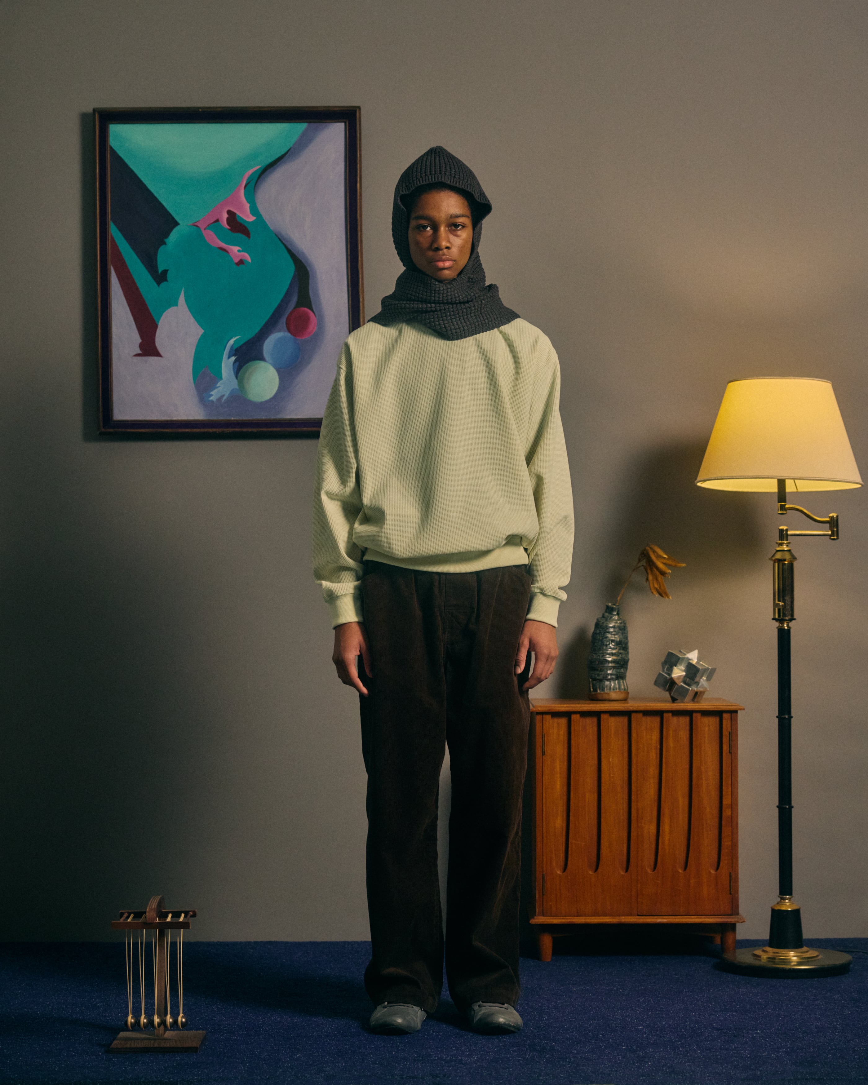COMFORTABLE REASON / Waffle Hood Scarf | EE ONLINE STORE -