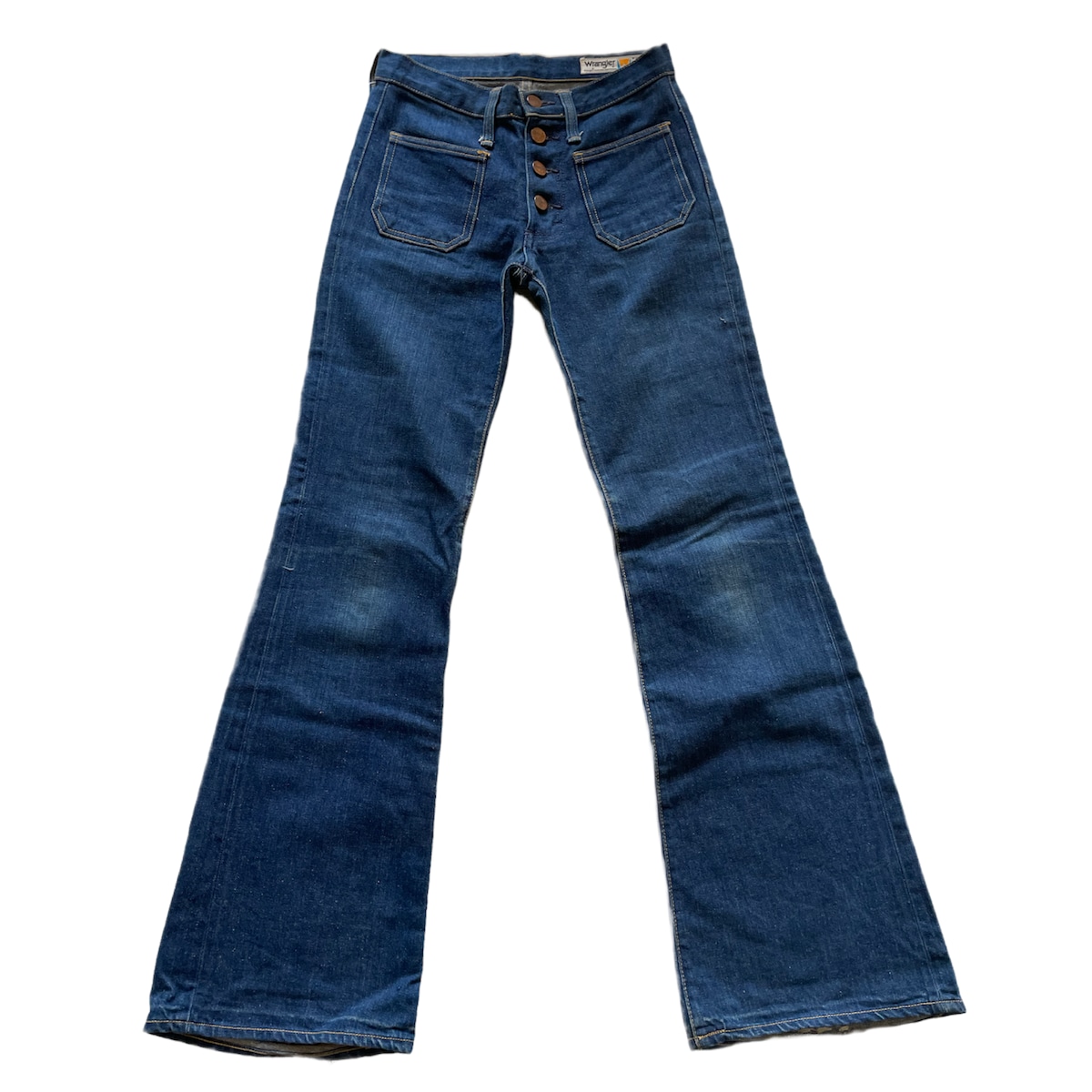 80〜90's Wrangler Lady's Bell Bottom Denim Pants W26 L31 古着 us