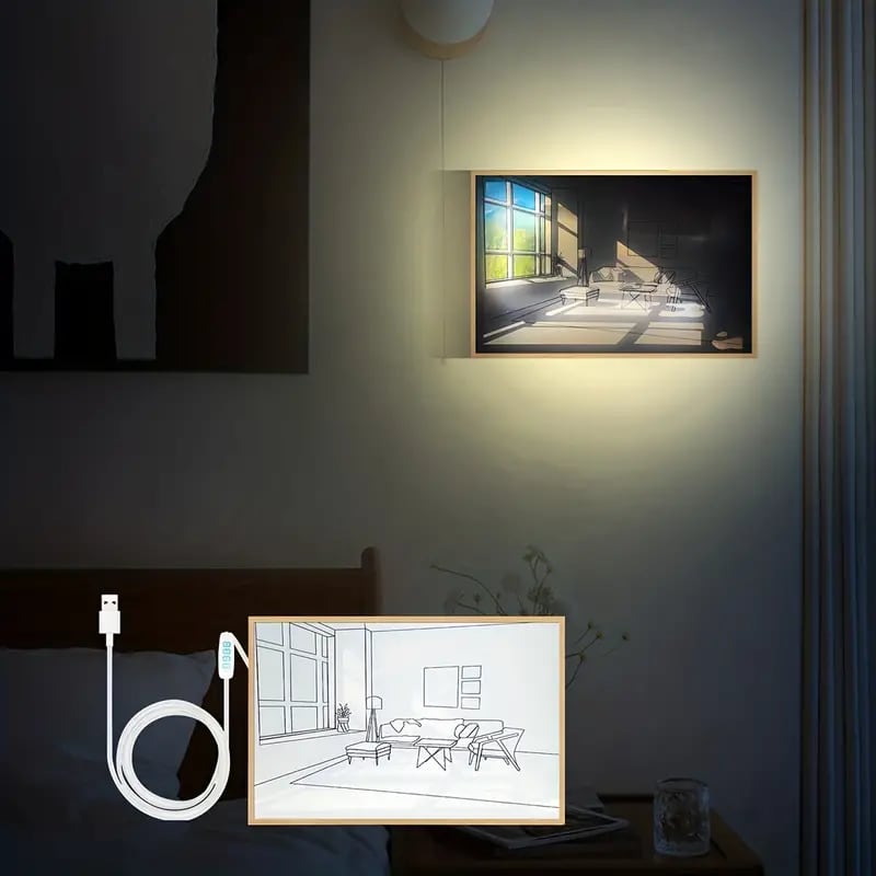 LEDライトペインティング - 青空 - ライトで風景が変わる不思議な絵