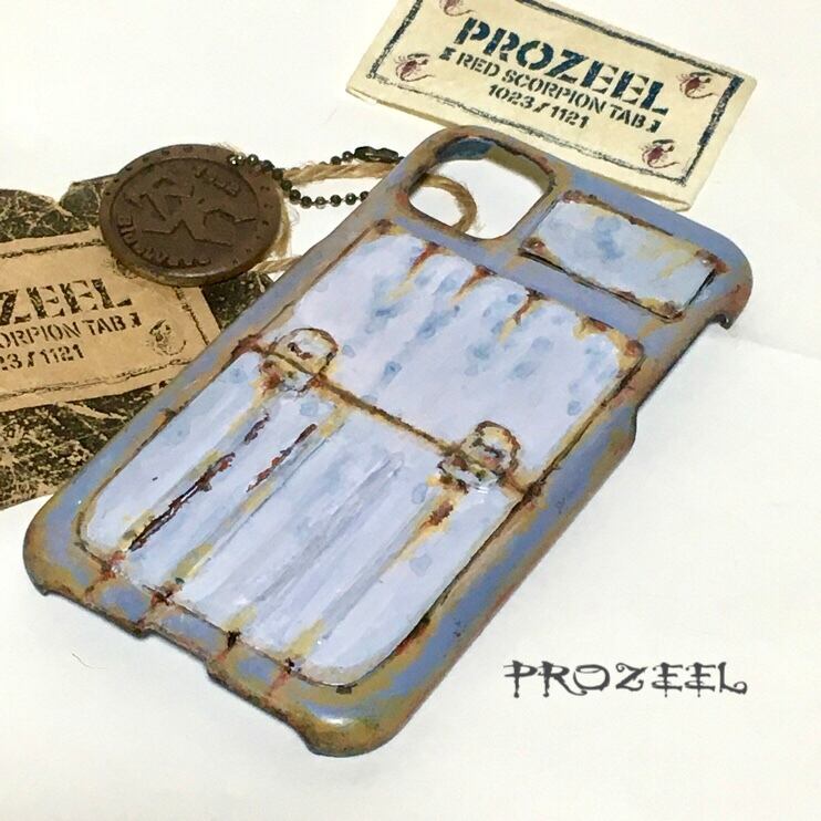 オリジナルデザインサビ塗装メタルプレートダクトクローバーiPhone他対応ケース サビ塗装メタルプレートダクトクローバーiPhoneXR他対応ケース