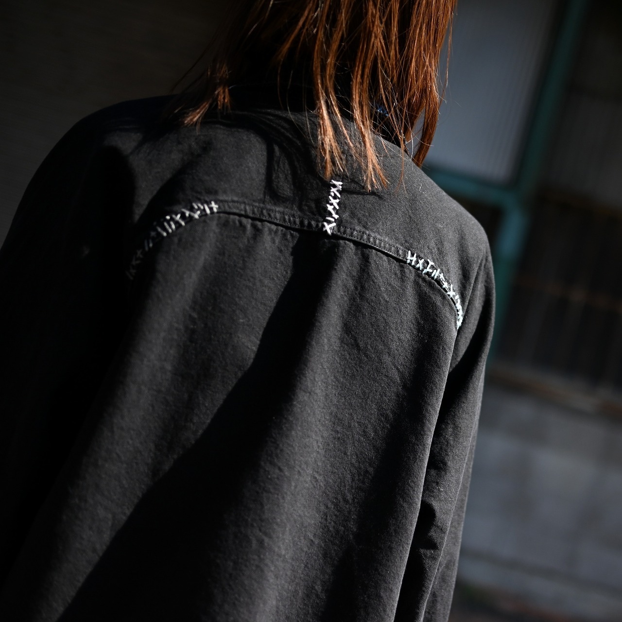 KUON / GANKO別注 Sashiko Kimono Sleeve Cutoff Denim shirt jacket レディースコーディネート