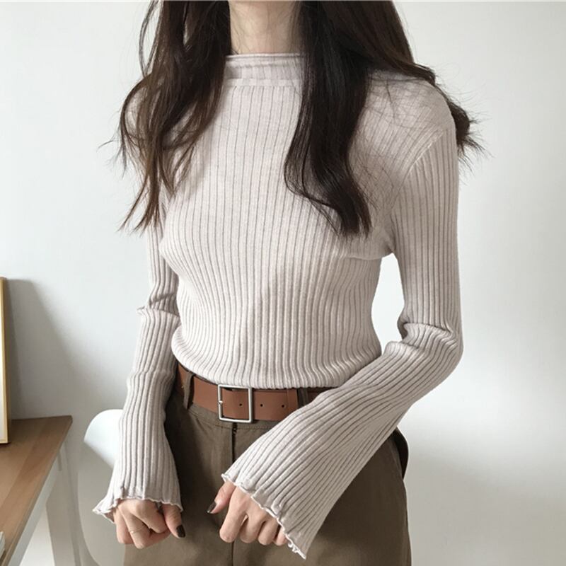 スタイルニットトップス スプリングオータムスリムシャツ セーター ロング 春物 秋物 1号婦人36261781159