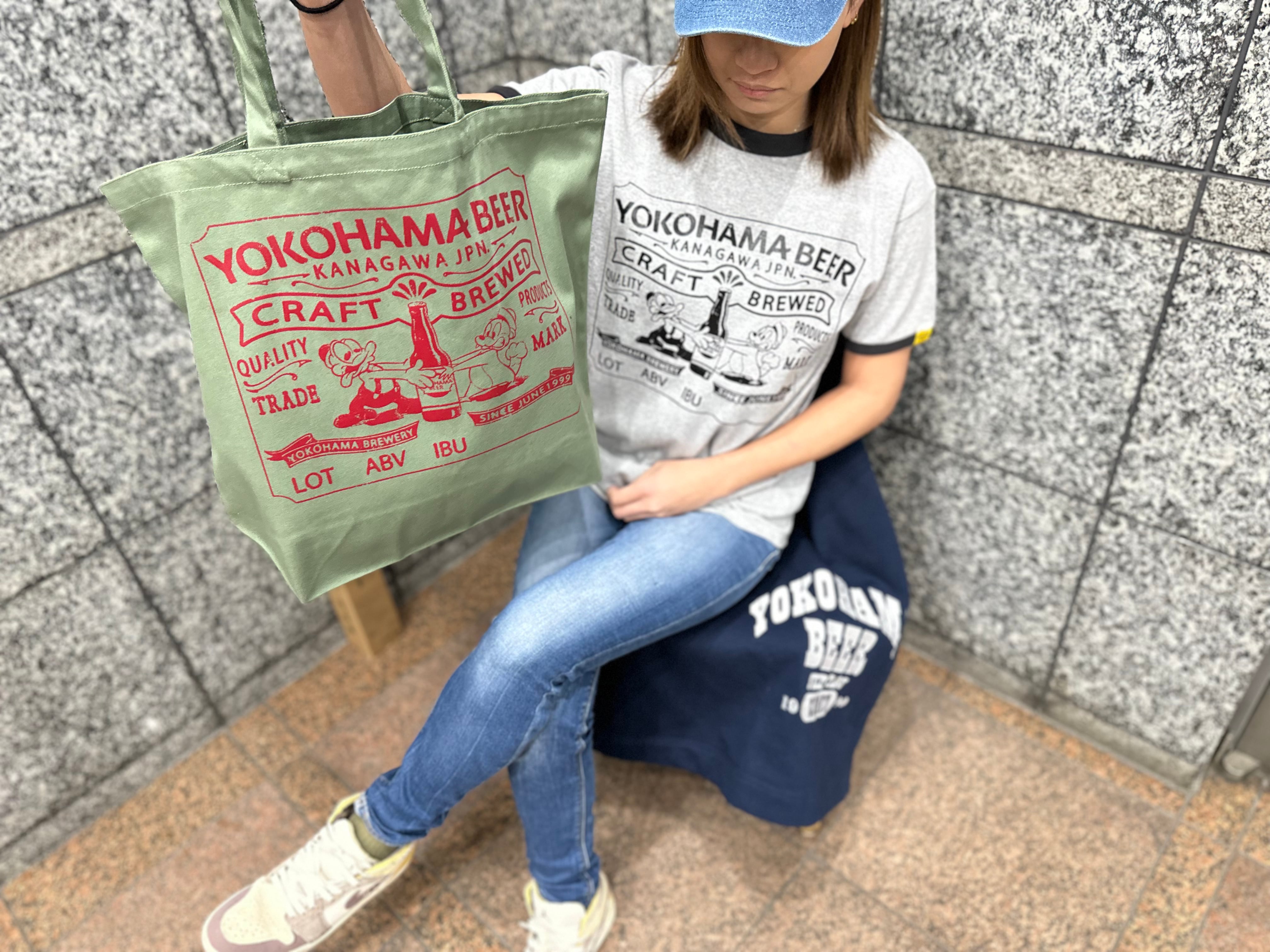 YbeeeラベルトートBAG【グリーン】