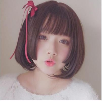 アクアドール 人毛ミックスウィッグ ショートボブ 美容師カット済み