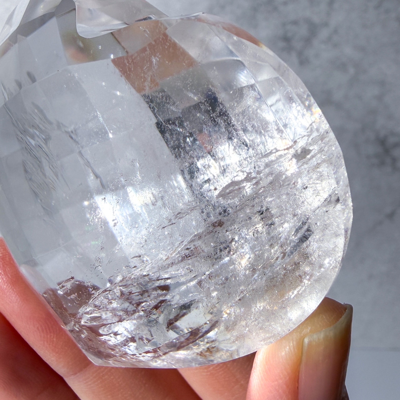 クリアクォーツ　ファセットカットハート01 ハート ＊ Clear Quartz ＊ 天然石