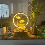 卓上噴水 ライトリング付き USB電源リラクゼーション家の装飾 リビングルーム オフィスの装飾 ギフト プレゼント リラクゼーション