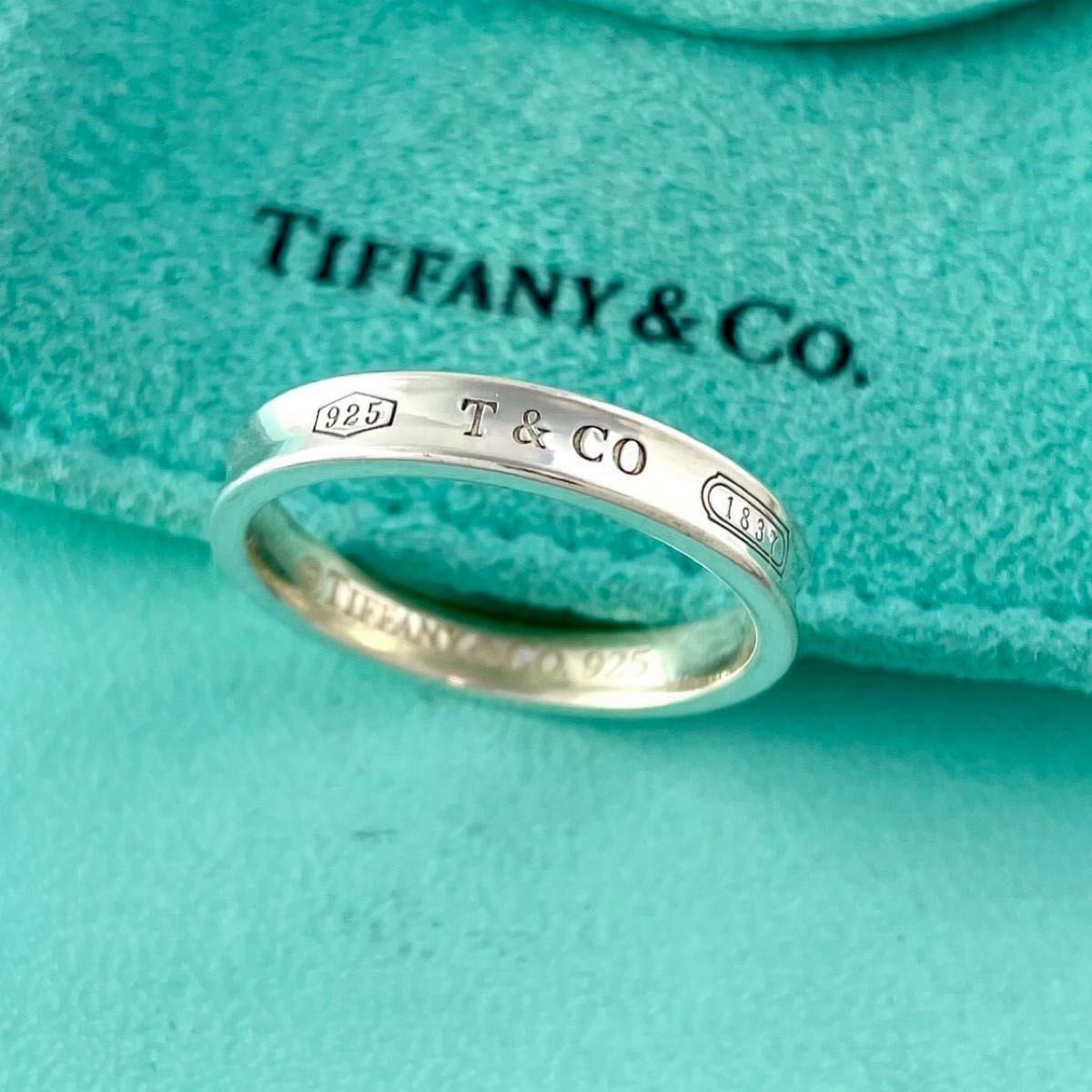 古*a様 箱ポーチ付　TIFFANY 1837 リング 25号 シルバ925 テ ティファニー 希少 25号 ナローリング 1837 925 YO1fe | Hello Vintage