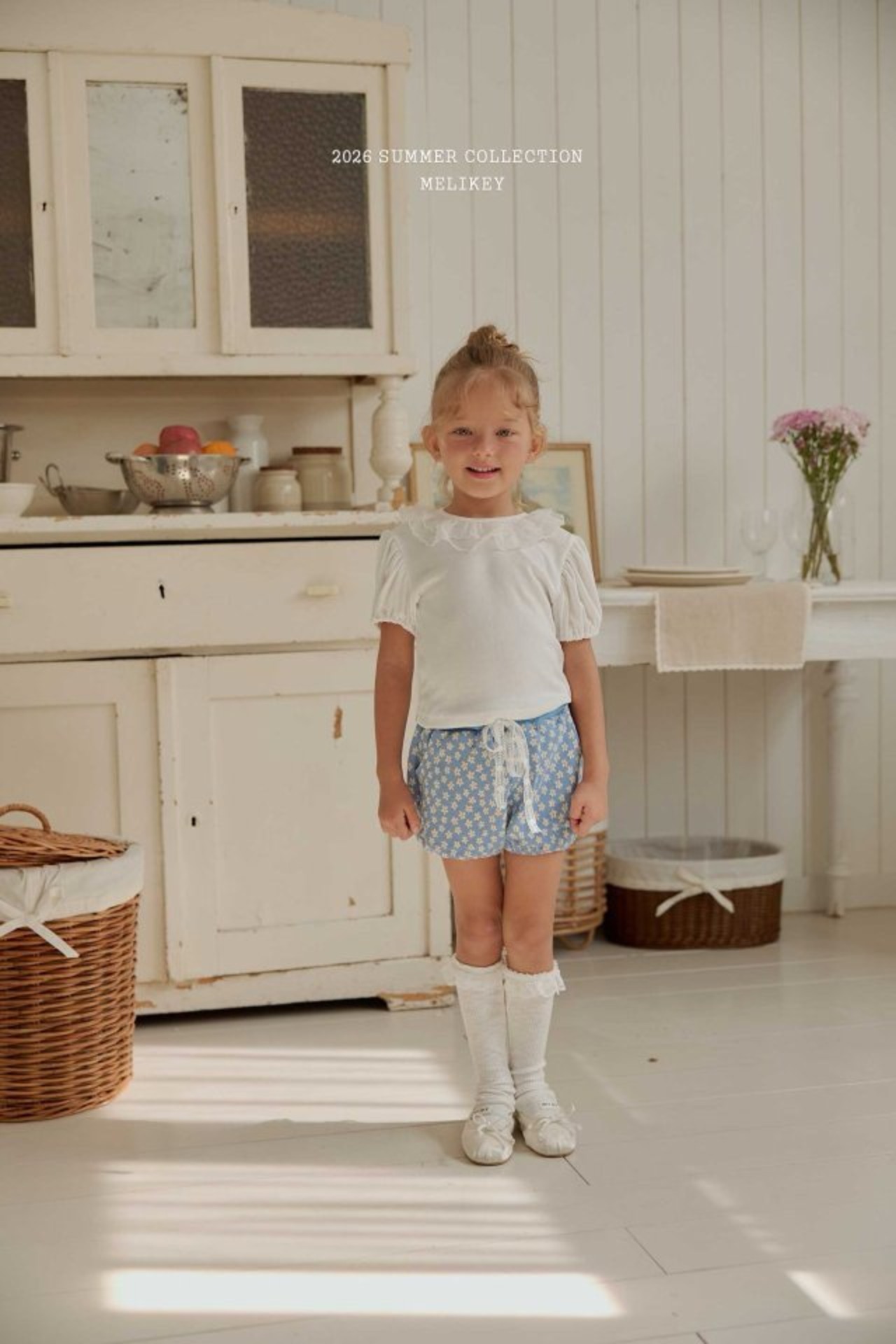 [MELIKEY] Mini Daisy Pants (JS/JM) / [미라이키] 미니데이지팬츠 (JS/JM)