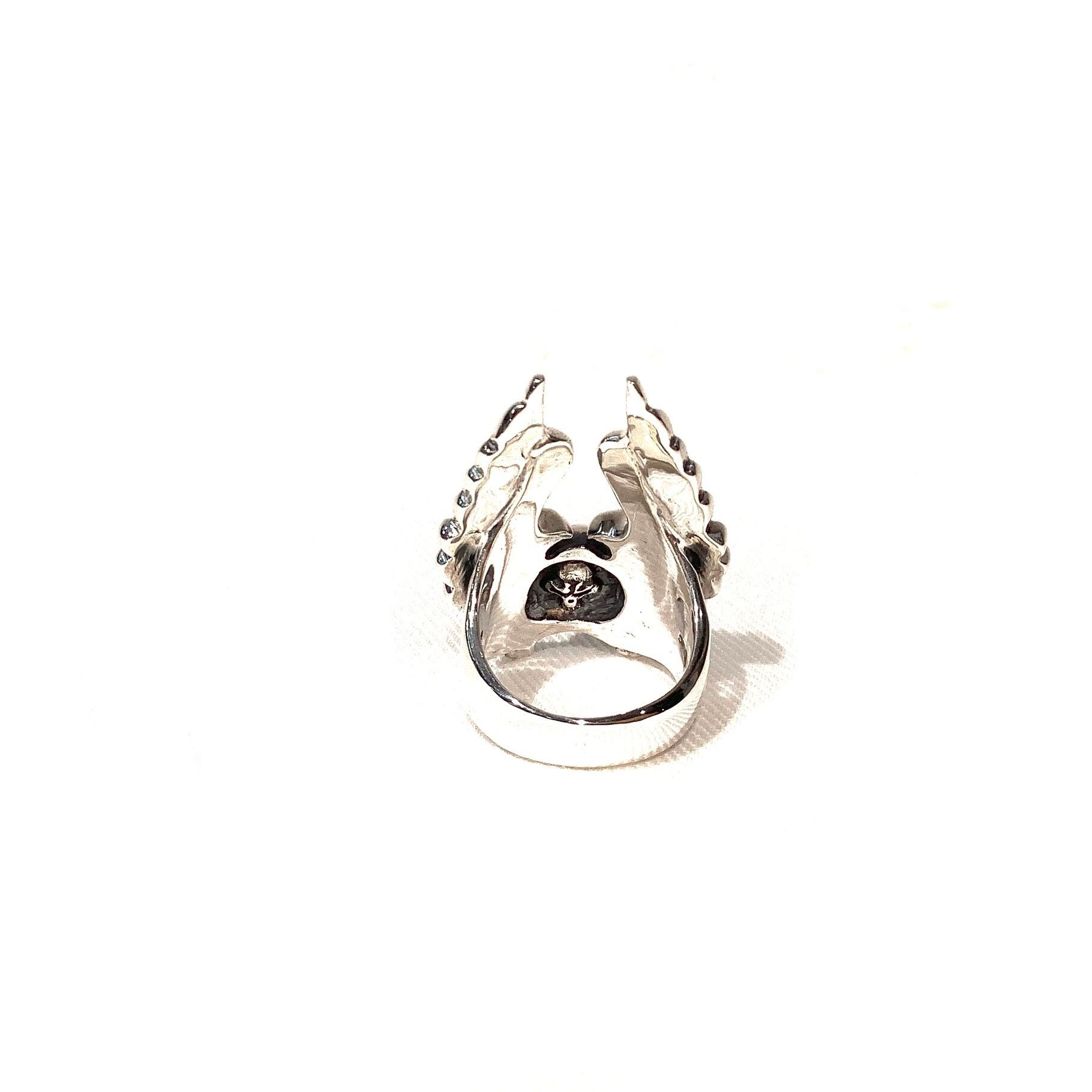 THIRTEEN DESIGNS サーティーンデザインズ FR-2 GULL WING SKULL RING 
