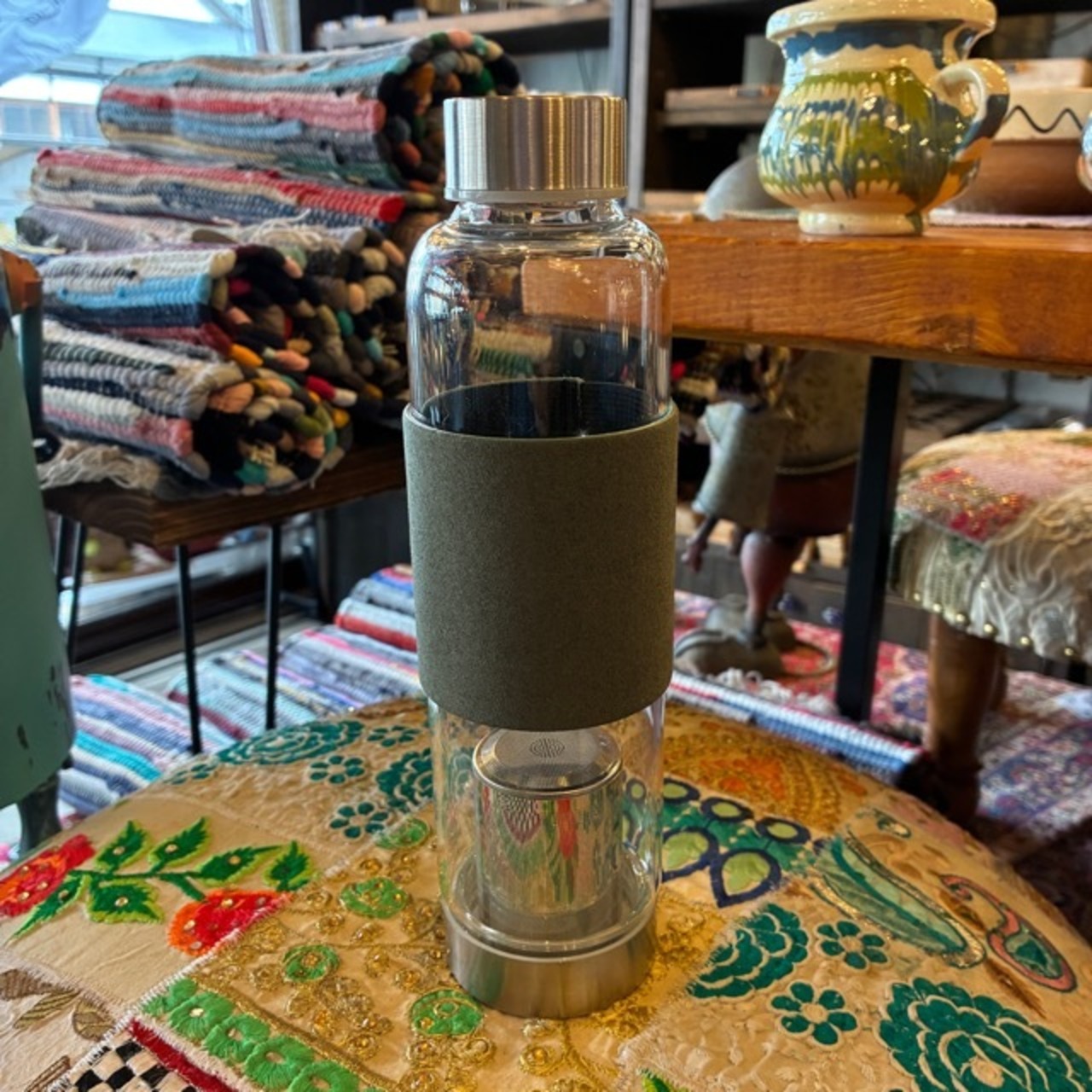 Shasta Tea Bottle L / シャスタ ティーボトル L 紅茶 ハーブティー お茶 耐熱ガラス お弁当 茶こし付き 水筒 持ち歩き ギフト プレゼント