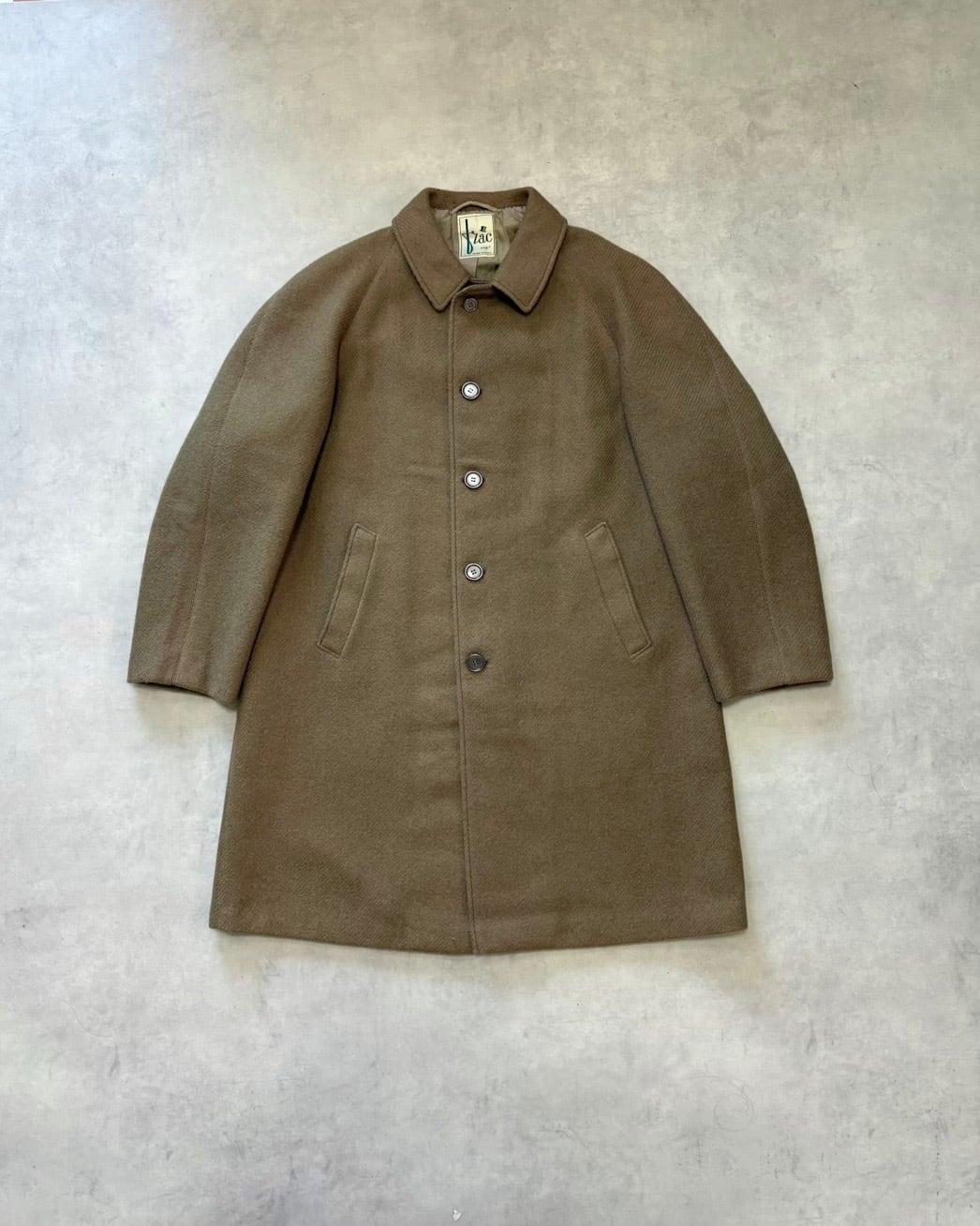 【VINTAGE】1980’s “frac” Wool Raglan Balmacaan Coat MADE IN ITALY