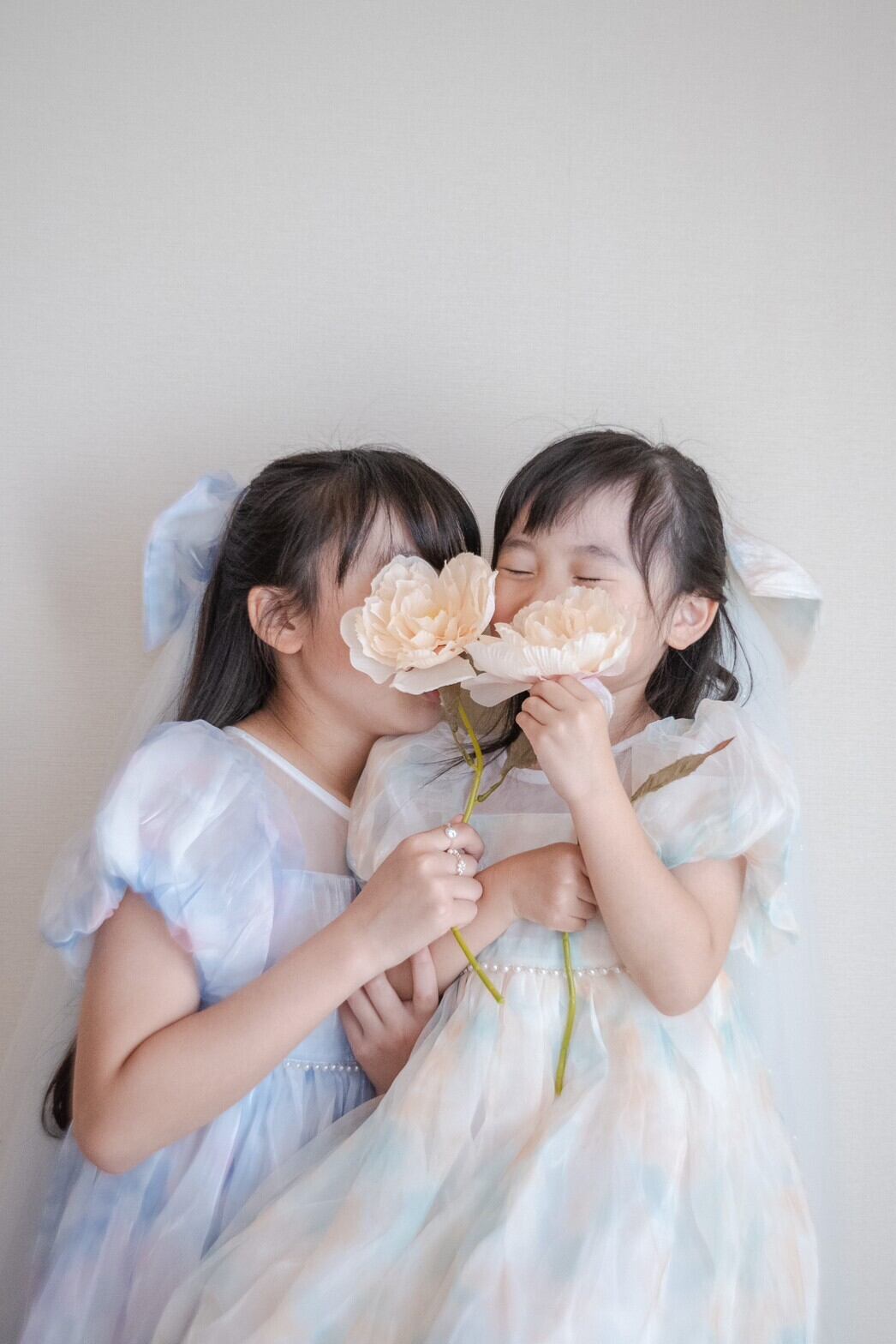 即納あり】ペールカラードレス リボンベールセット 90〜140サイズ