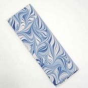 半幅帯 　マーブル×大矢羽［ 濃紺 × グレージュ ］