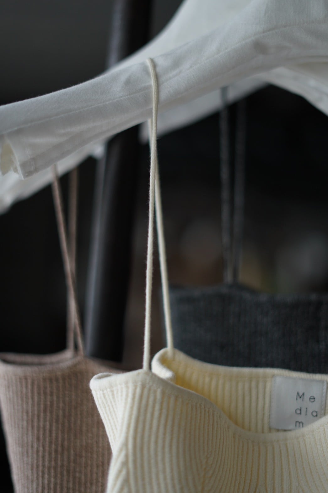 Mediam/ Knit Bare Bodysuit ( Ivory , Beige , Black ) | JUQUI Online