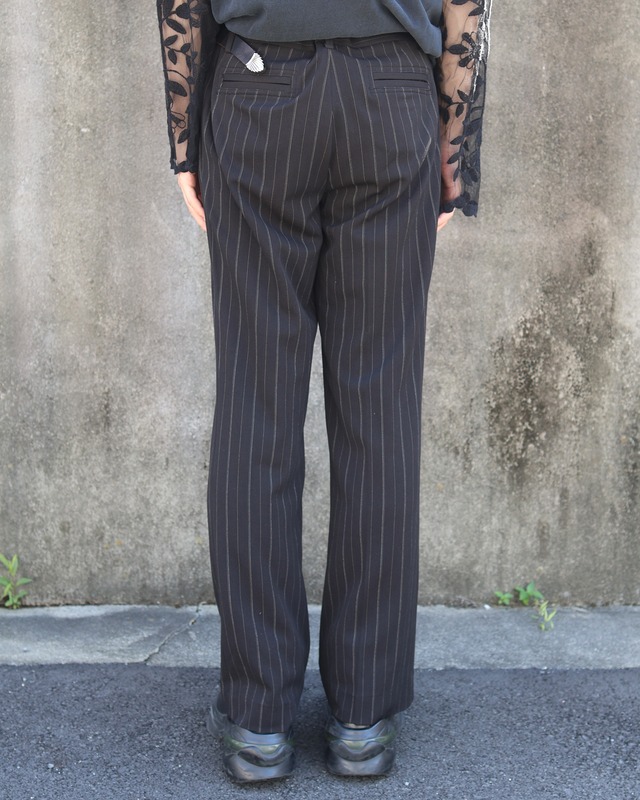 no-tuck straight pinstripe slacks