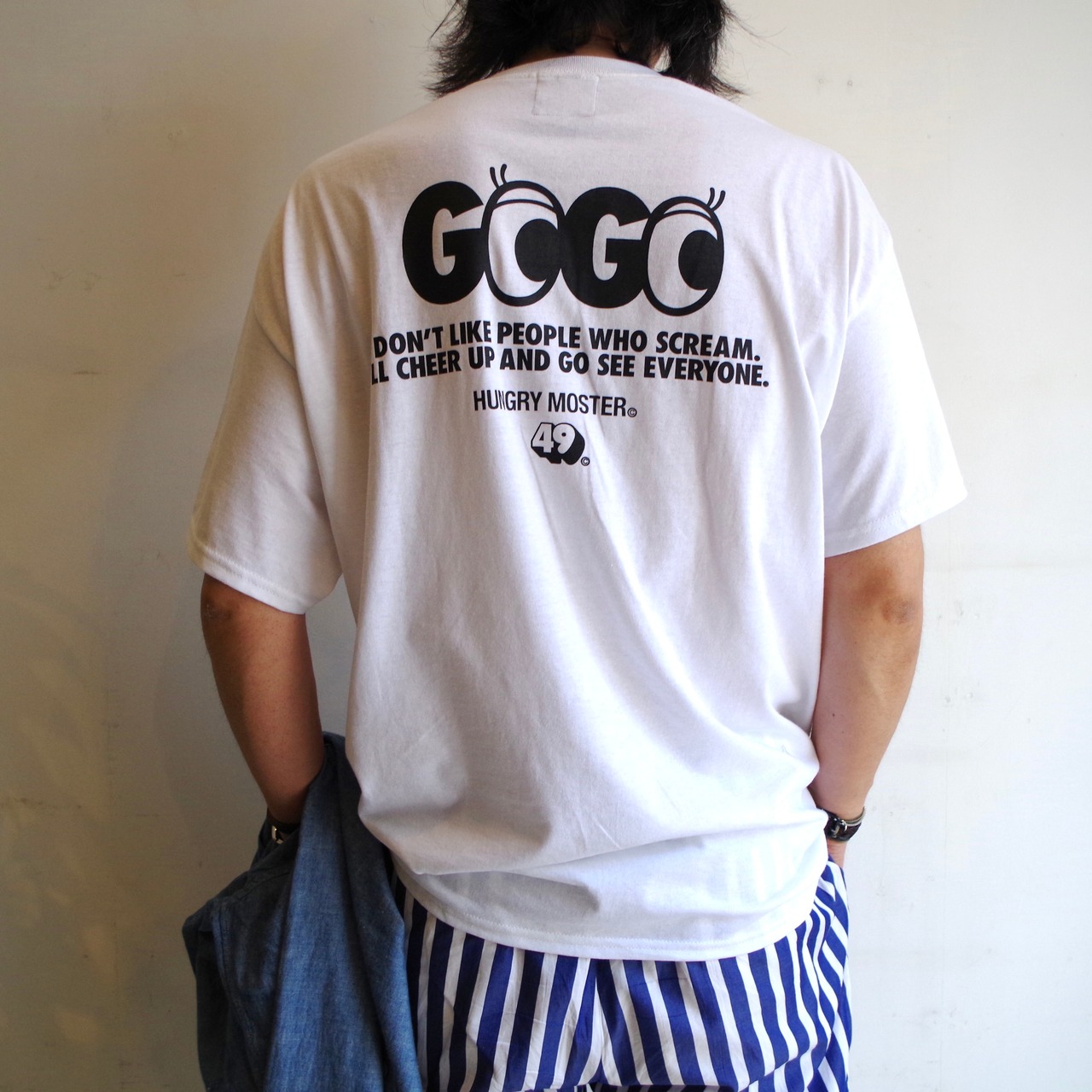 Fortynine SENSITIVE GENIUS S/S Tee　White×Pink
