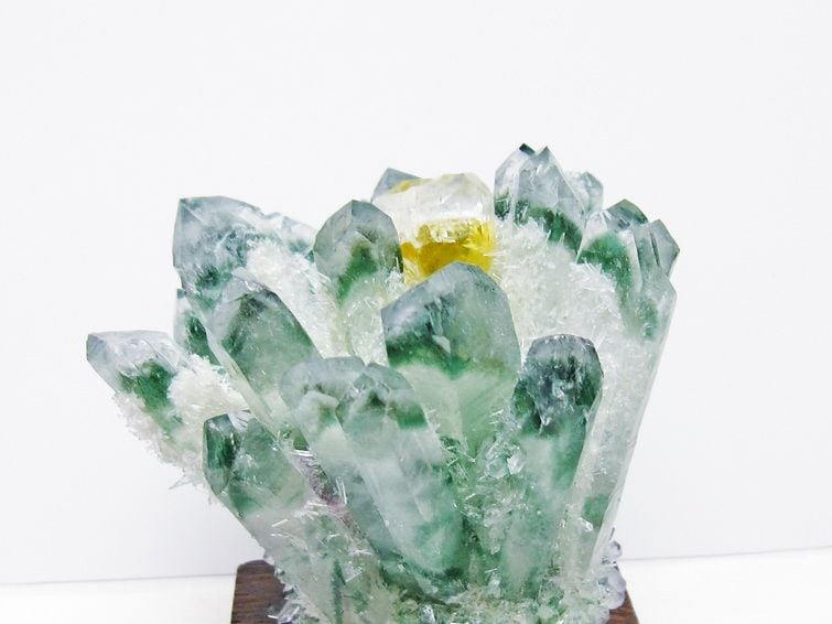 緑水晶 クラスター 原石 台座付属 一点物 182-7432 | 天然石
