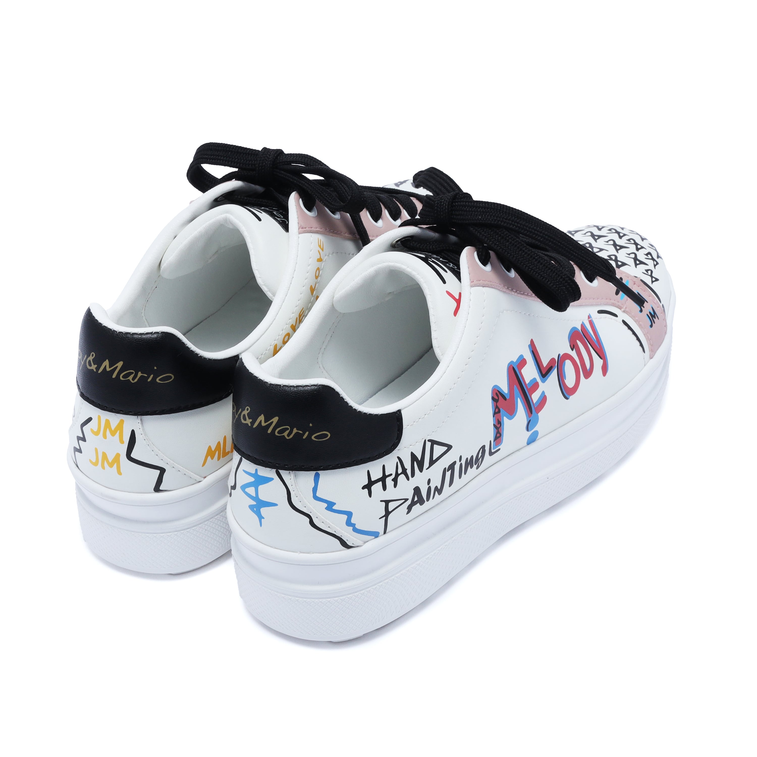 83696W カラフルペイントデザインスニーカー WHITE | joyandmario-japan