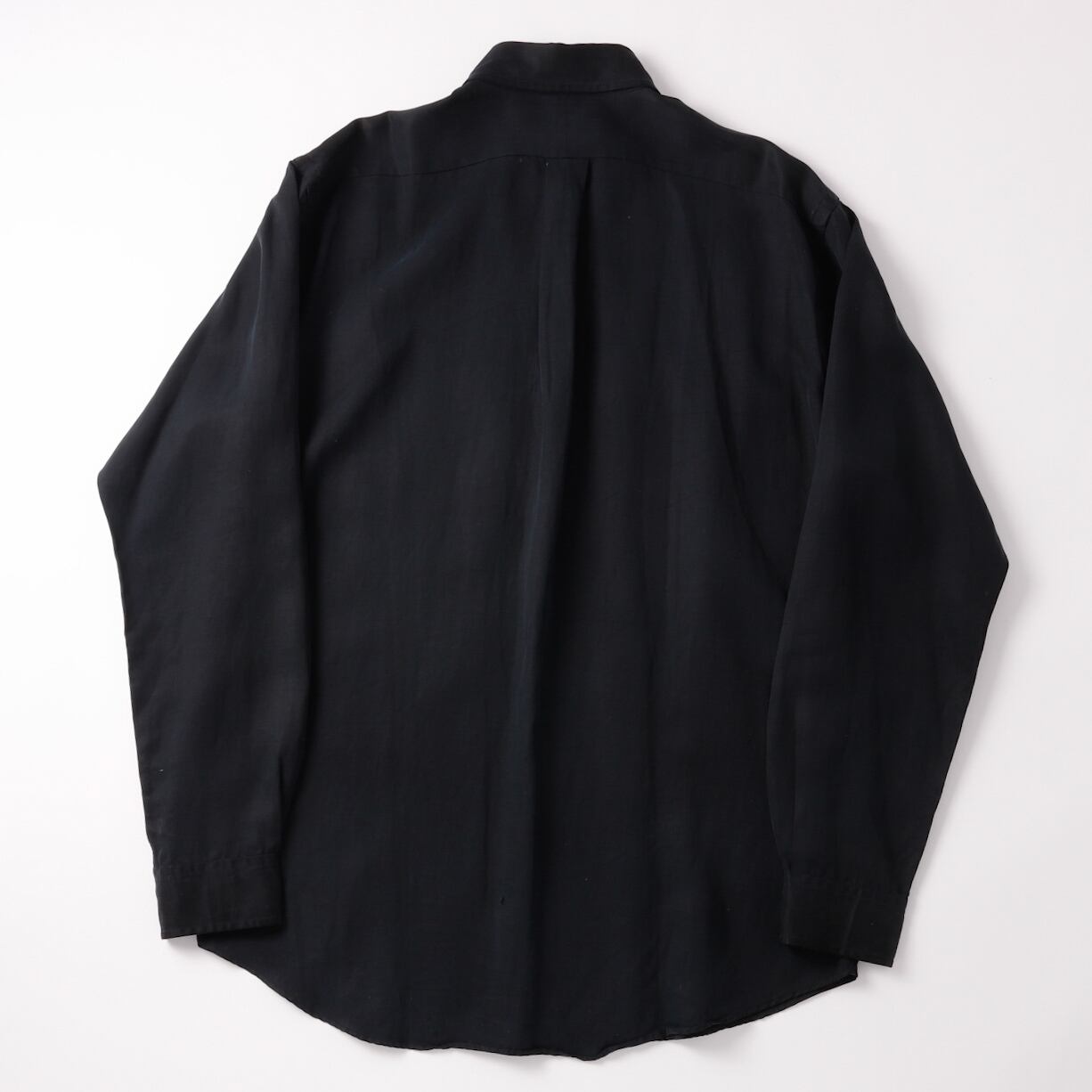 極美品】80s Ralph Lauren special silk linen shirt Black big size