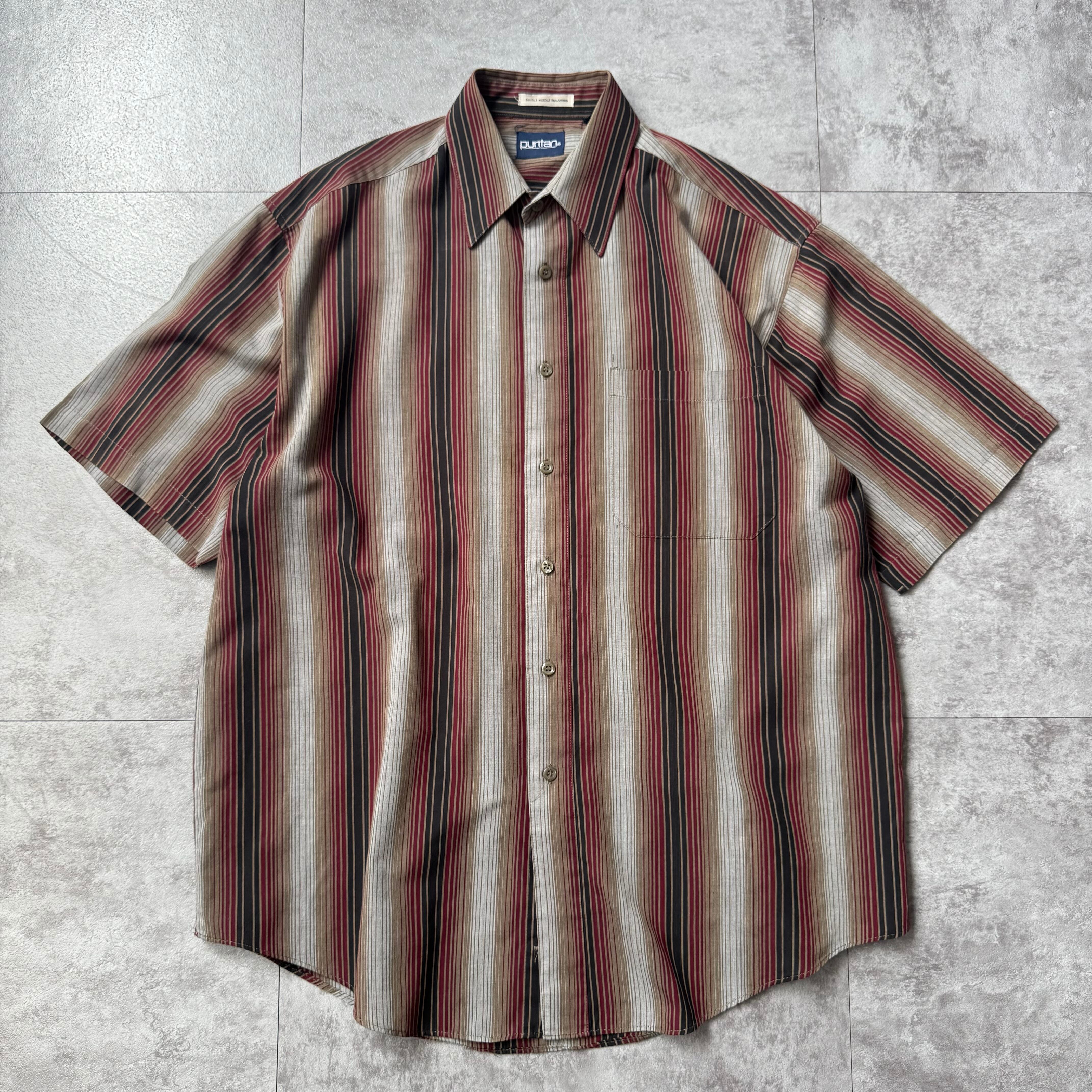 1940's〜 US Vintage Rayon Gabardine Box Shirt / 40年代