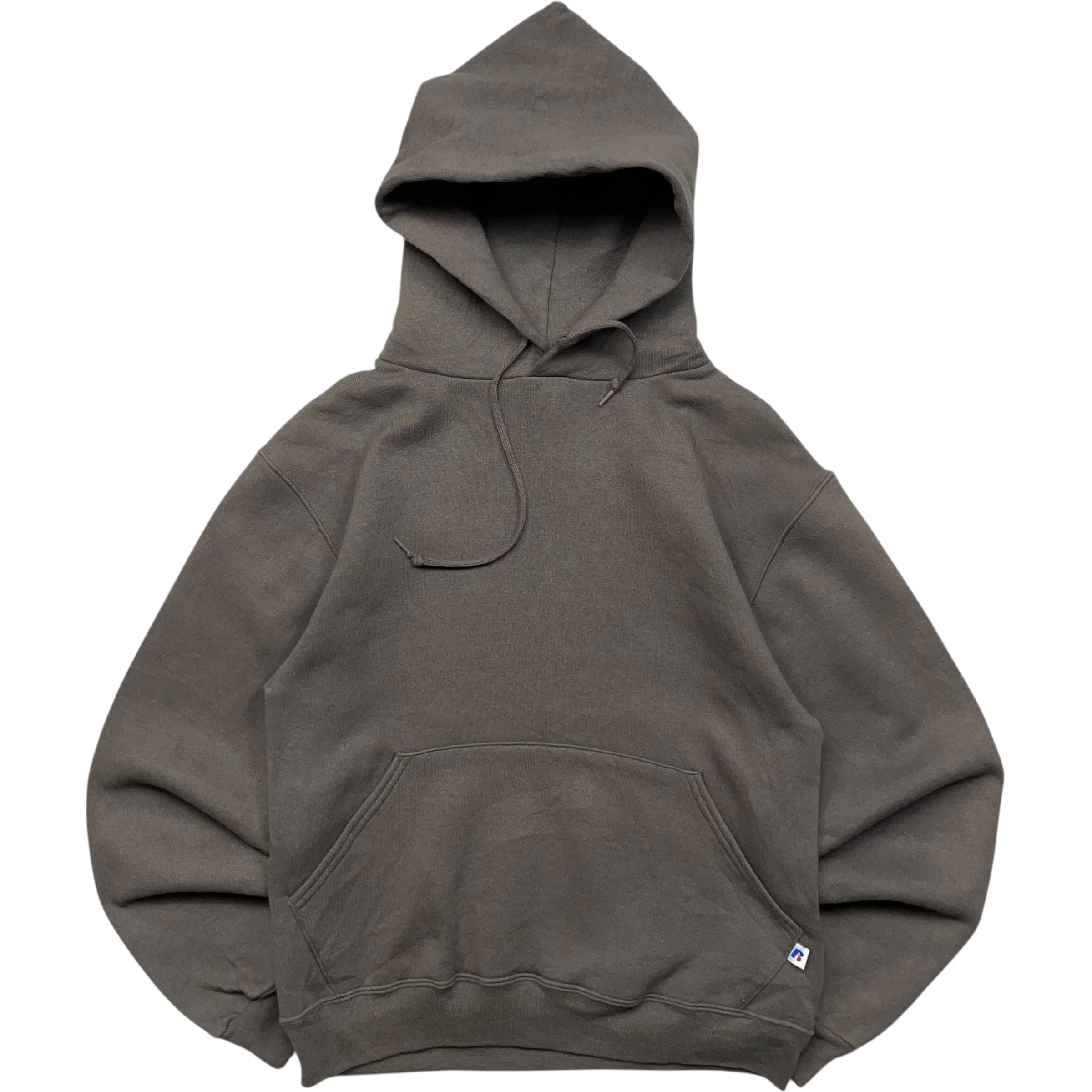 《XS》russell athletic ラッセルアスレチック スウェット パーカー 無地 ダークブラウン no.9533