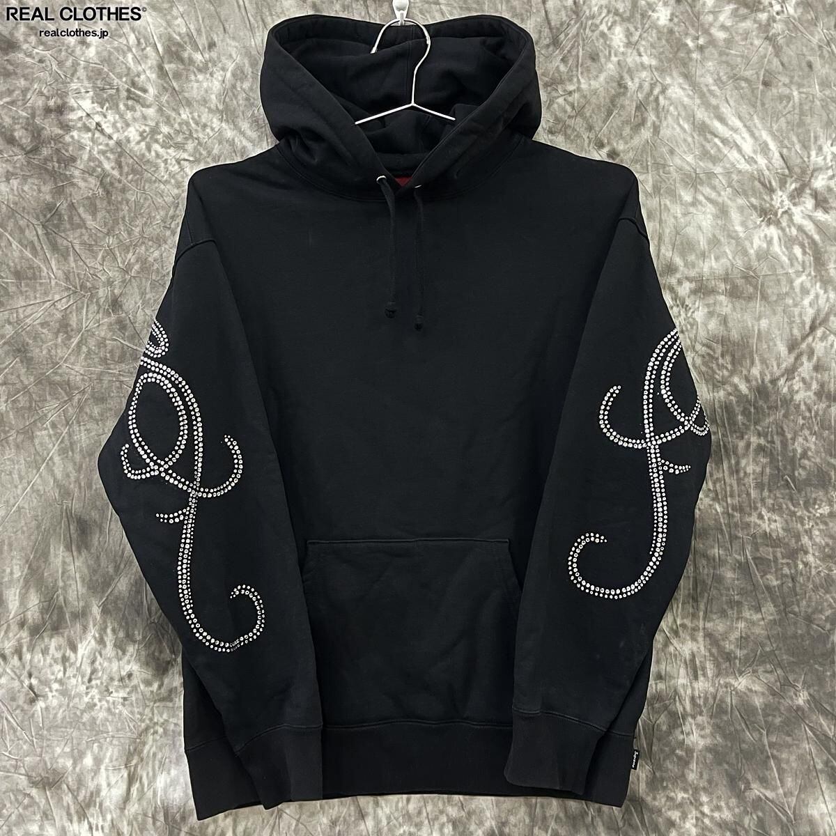 SUPREME/シュプリーム 【19AW】Rhinestone Script Hooded Sweatshirt ...