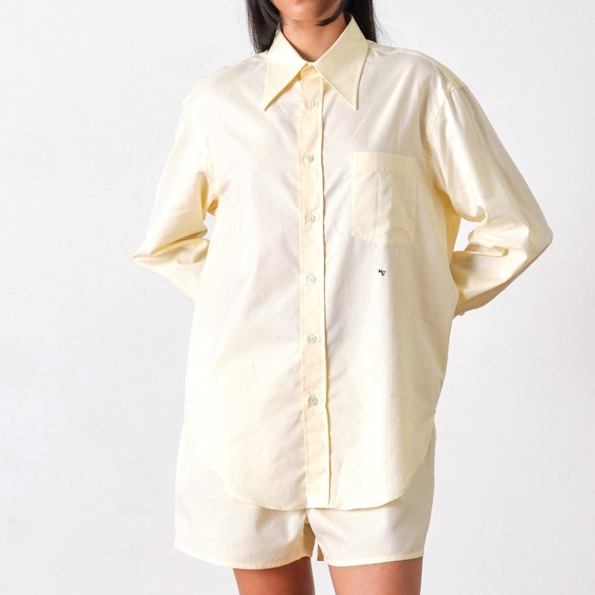 HOMMEGIRLS イエロー 70's ポケットシャツ