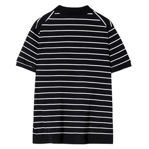 細ボーダーベーシックポロシャツ　0627