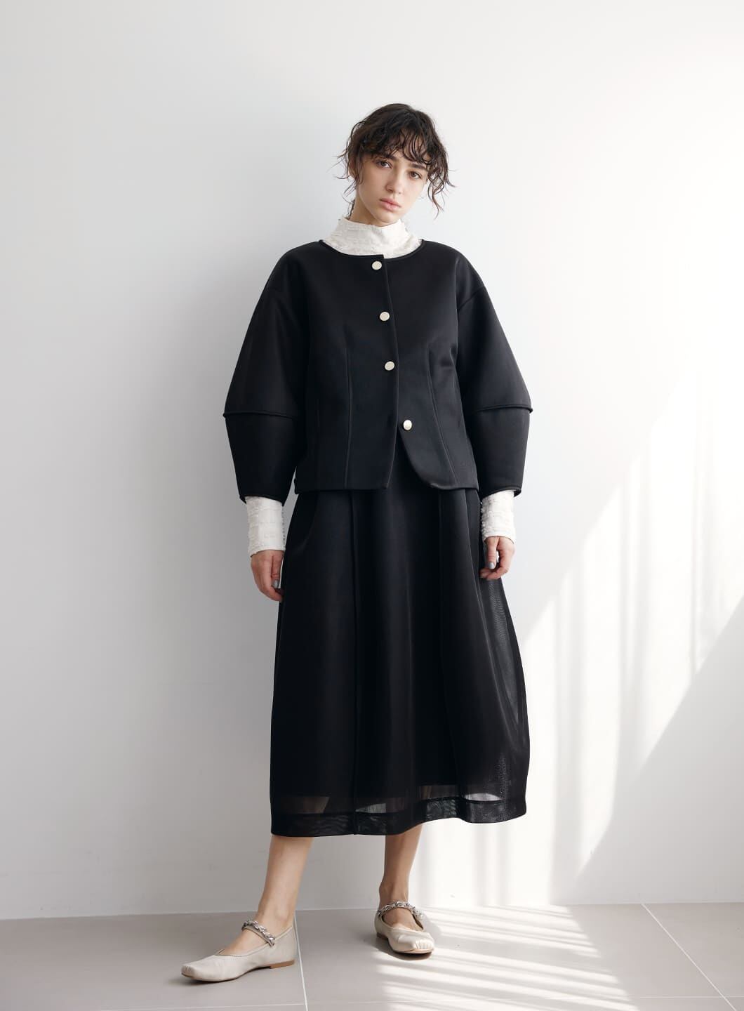 lig. リグドット sheer volume skirt Sサイズ lig. リグドットSsize