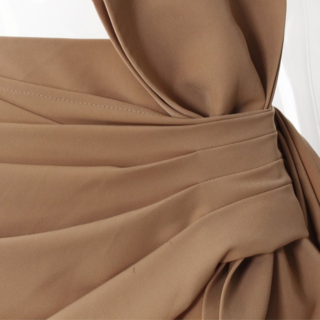 Ribbon design asymmetry hip skirt【2color】 C1106