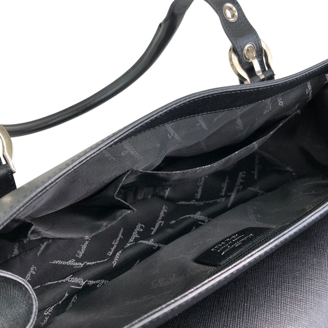 Salvatore Ferragamo サルヴァトーレ フェラガモ ハンドバッグ ブラック ガンチーニ レザー 7wdsnj