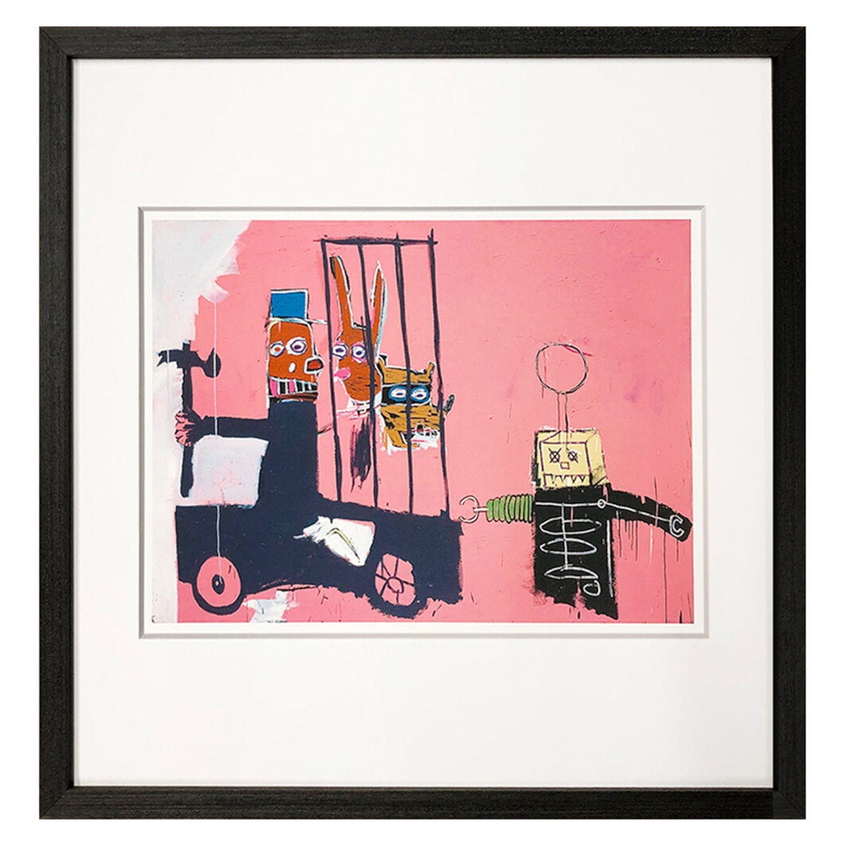 額縁付き] ジャン＝ミシェル・バスキア「Molasses, 1983」アート 