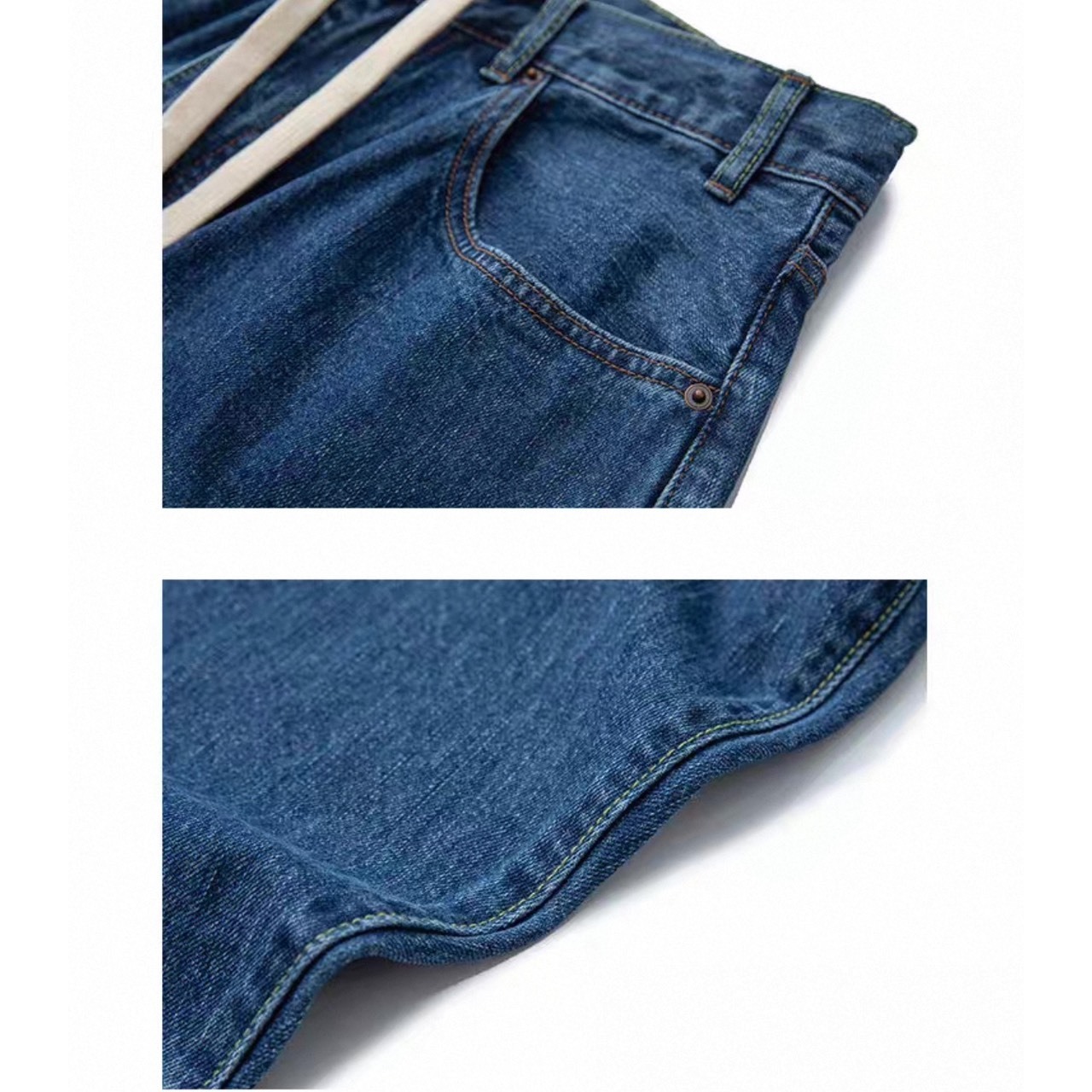 Wide taper street denim pants 1349 - 17
